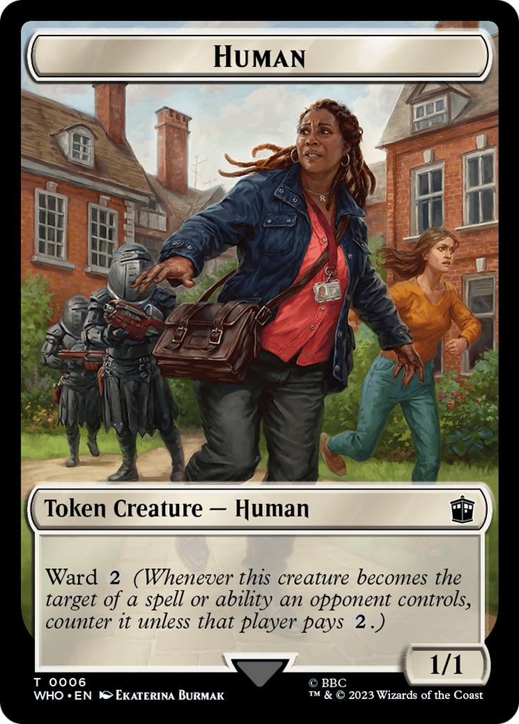 Human (0006) // Cyberman Double-Sided Token [Doctor Who Tokens] | Good Games Cannington