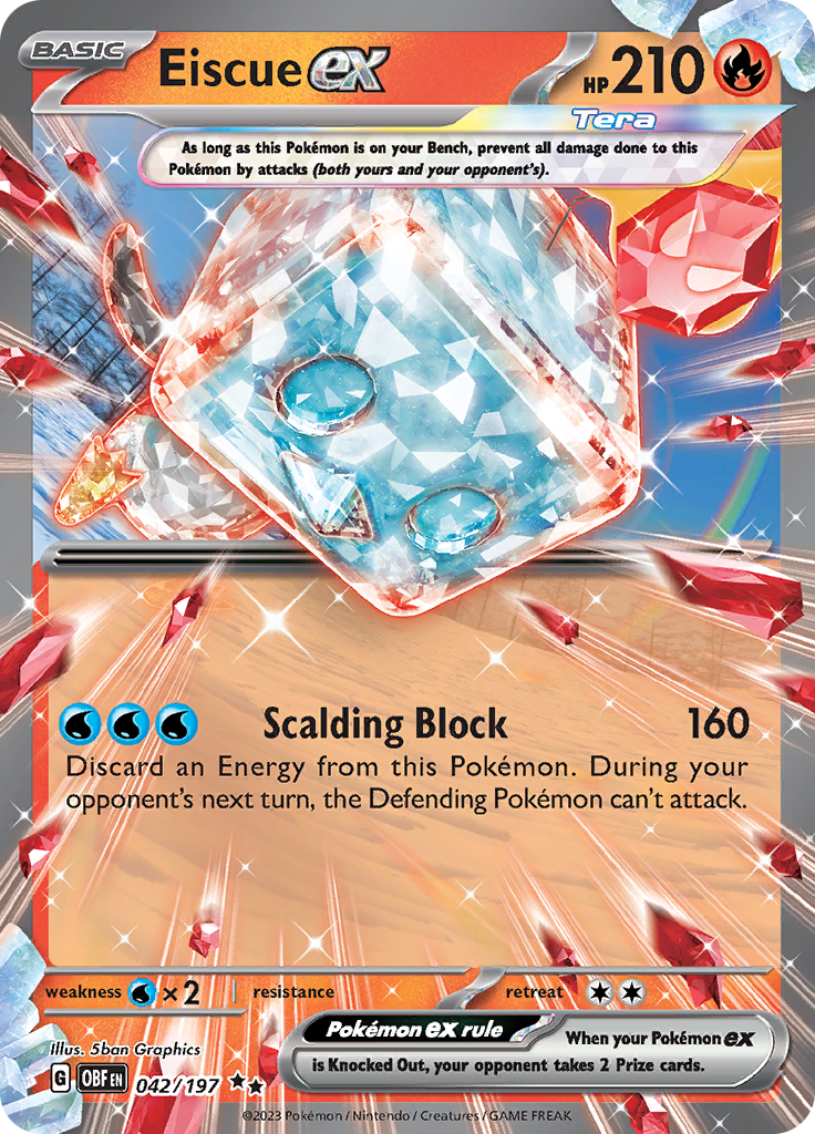 Eiscue ex (042/197) [Scarlet & Violet: Obsidian Flames] | Good Games Cannington