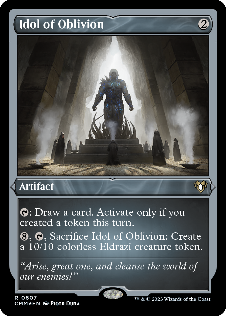 Idol of Oblivion (Foil Etched) [Commander Masters] | Good Games Cannington