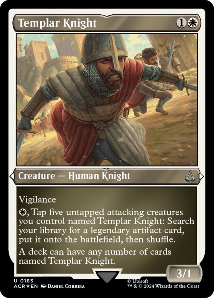 Templar Knight (Foil Etched) [Assassin's Creed] | Good Games Cannington