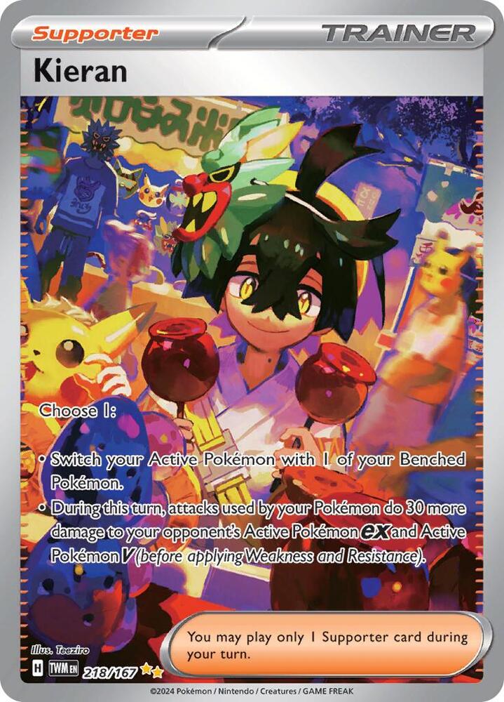 Kieran 218/167 (SV06: Twilight Masquerade)  - Holofoil | Good Games Cannington