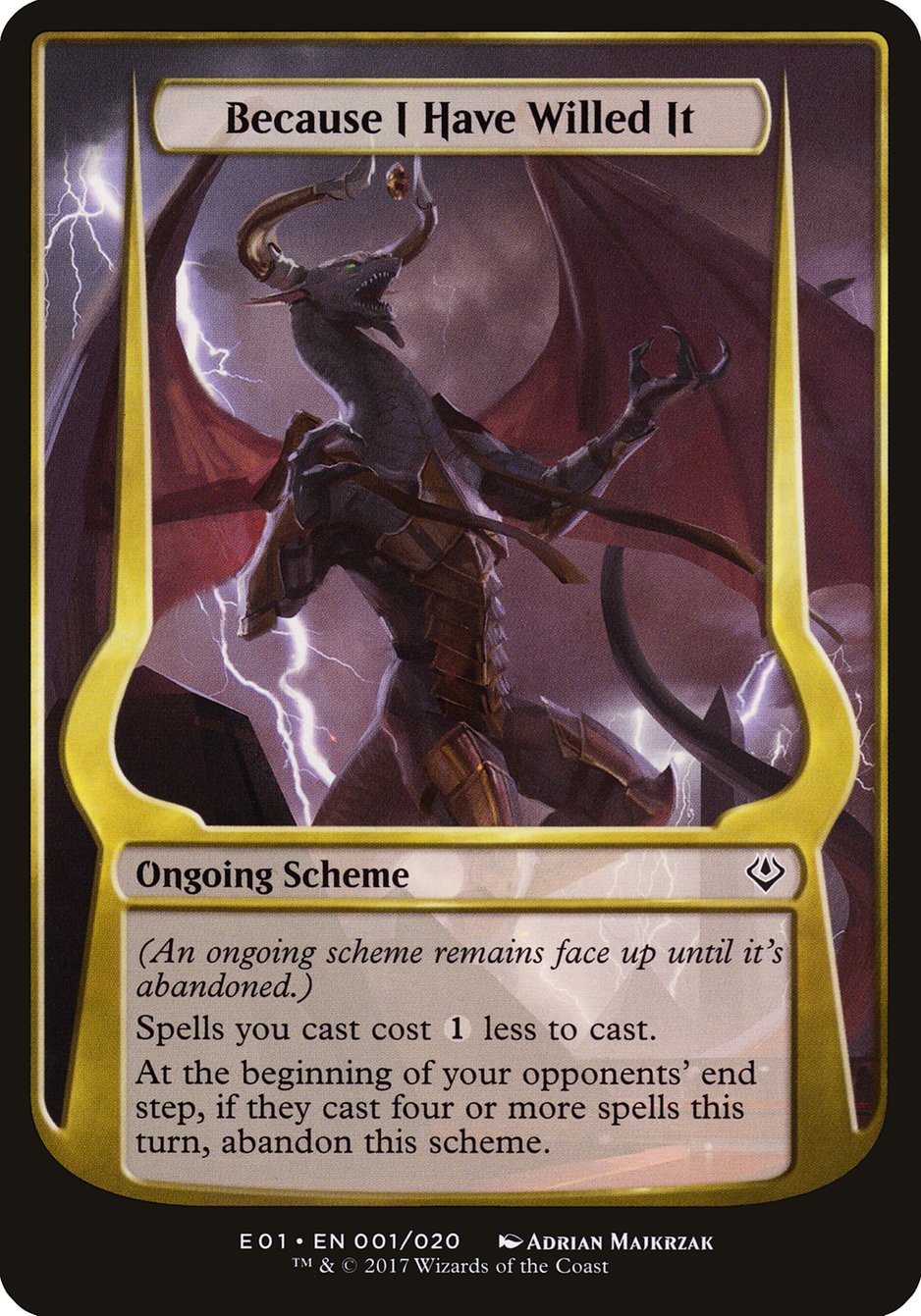 Because I Have Willed It (Schemes) [Archenemy: Nicol Bolas Schemes] | Good Games Cannington