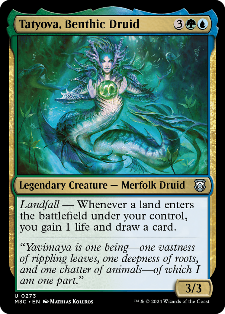 Tatyova, Benthic Druid (Ripple Foil) [Modern Horizons 3 Commander] | Good Games Cannington