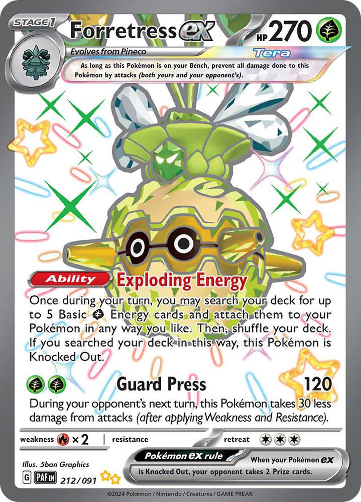 Forretress ex 212/091 (SV: Paldean Fates)  - Holofoil | Good Games Cannington