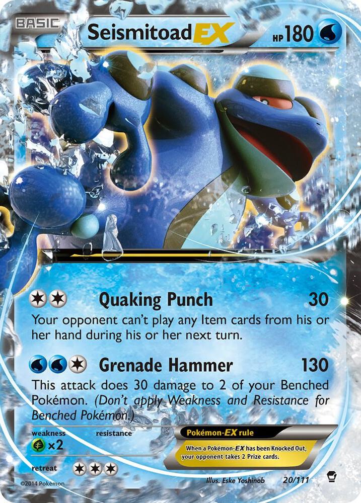 Seismitoad EX 20/111 (XY - Furious Fists)  - Holofoil | Good Games Cannington