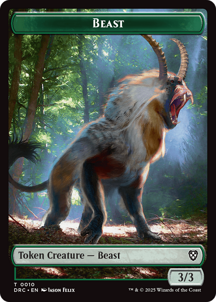 Beast (0010) // Servo Double-Sided Token [Aetherdrift Tokens] | Good Games Cannington