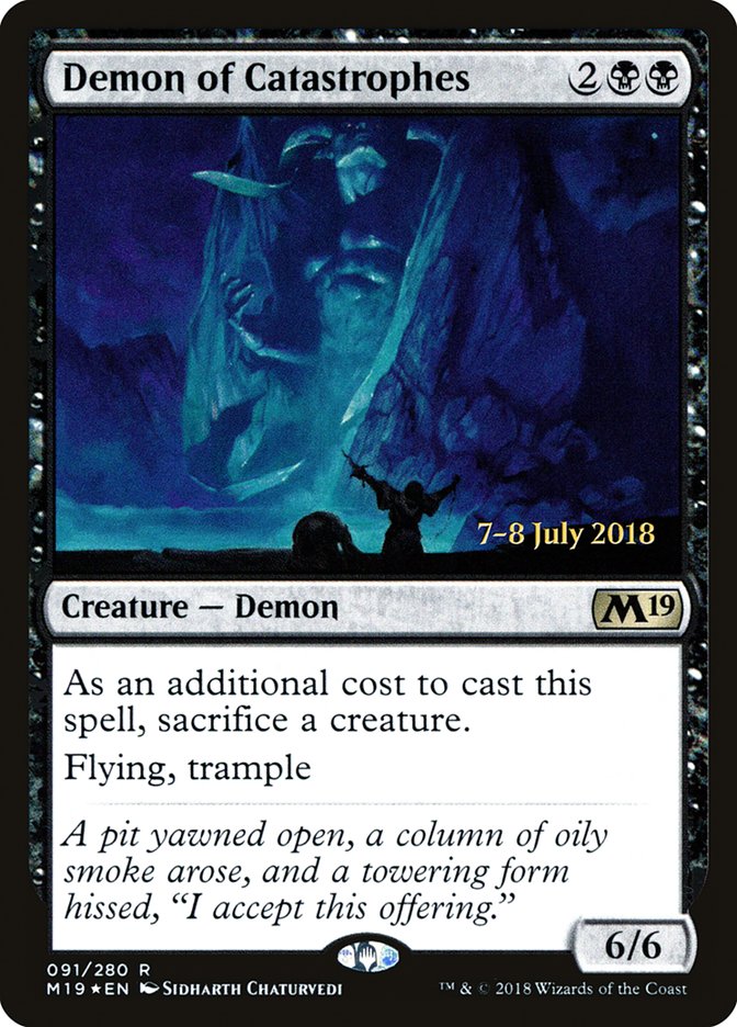 Demon of Catastrophes [Core Set 2019 Prerelease Promos] | Good Games Cannington