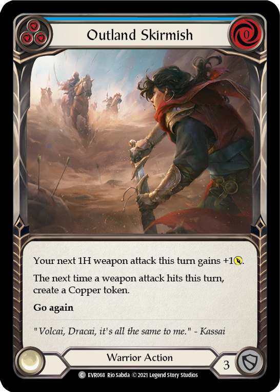 Outland Skirmish (Blue) [EVR068] (Everfest)  1st Edition Normal | Good Games Cannington
