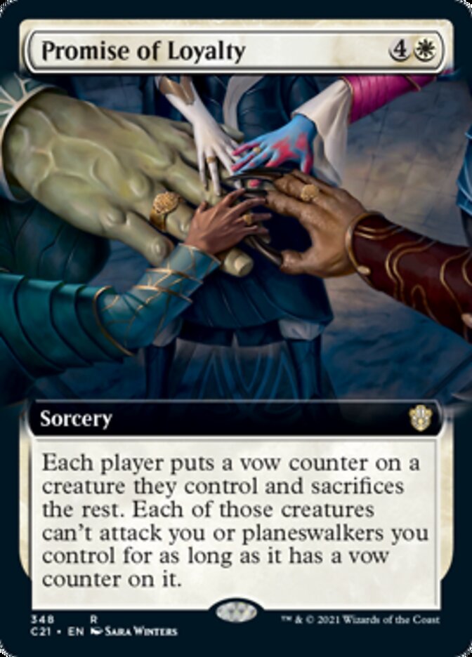 Promise of Loyalty (Extended Art) [Commander 2021] | Good Games Cannington