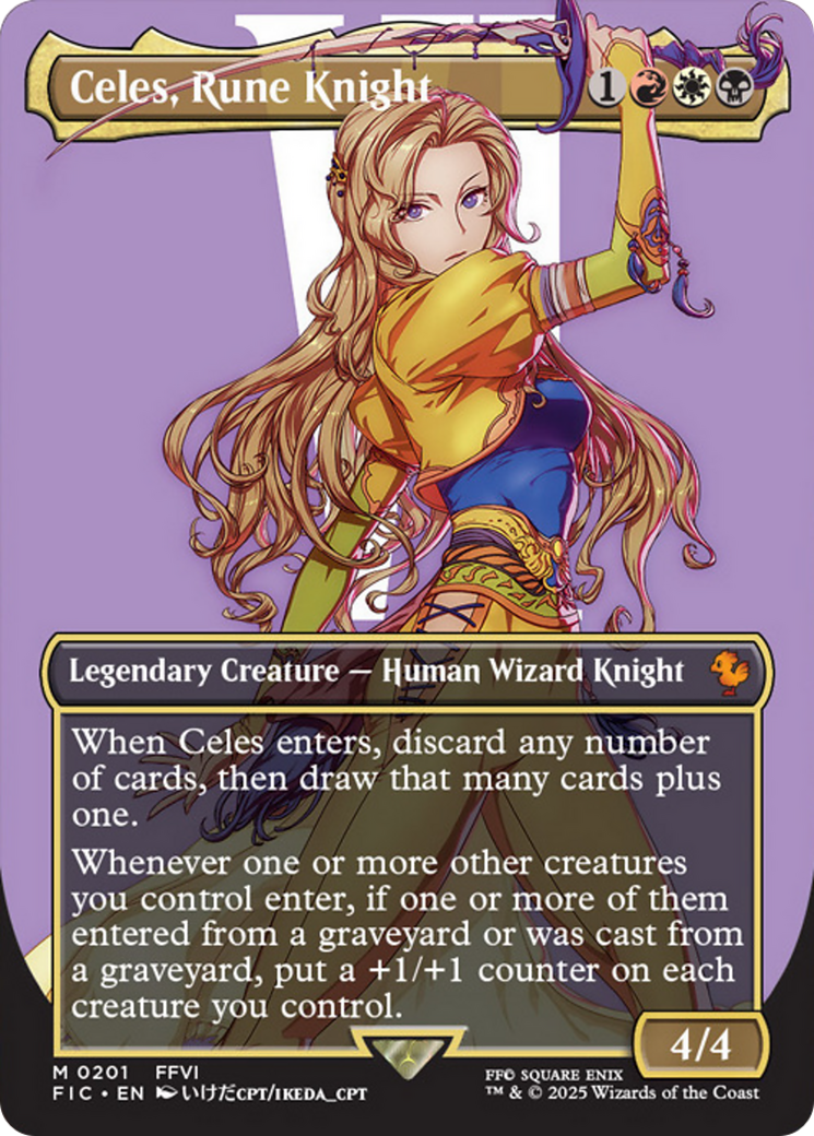 Celes, Rune Knight (Borderless) [FINAL FANTASY Commander] | Good Games Cannington