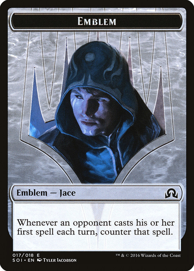 Jace, Unraveler of Secrets Emblem [Shadows over Innistrad Tokens] | Good Games Cannington