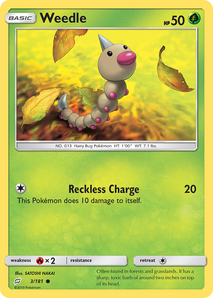 Weedle (3/181) [Sun & Moon: Team Up] | Good Games Cannington