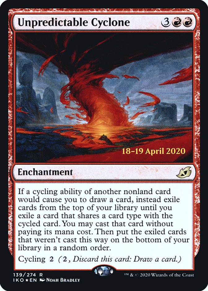 Unpredictable Cyclone [Ikoria: Lair of Behemoths Prerelease Promos] | Good Games Cannington