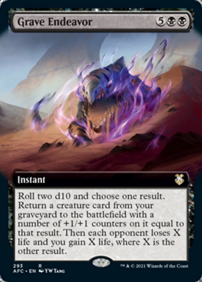 Grave Endeavor (Extended Art) [Dungeons & Dragons: Adventures in the Forgotten Realms Commander] | Good Games Cannington