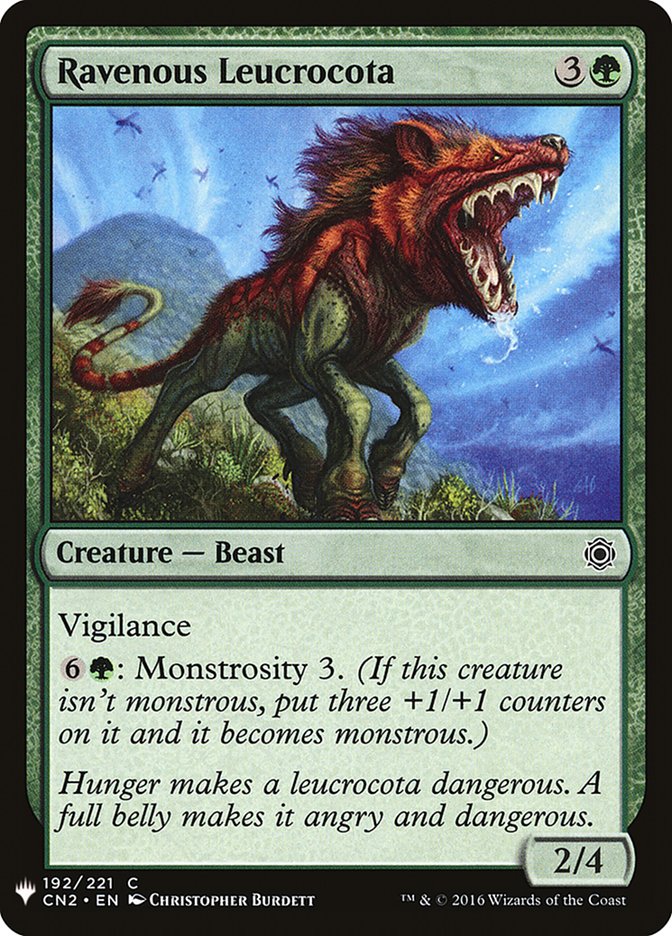 Ravenous Leucrocota [Mystery Booster] | Good Games Cannington