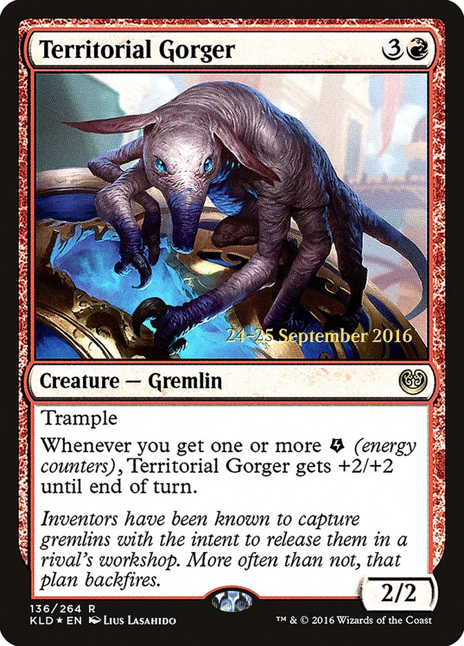 Territorial Gorger [Kaladesh Prerelease Promos] | Good Games Cannington