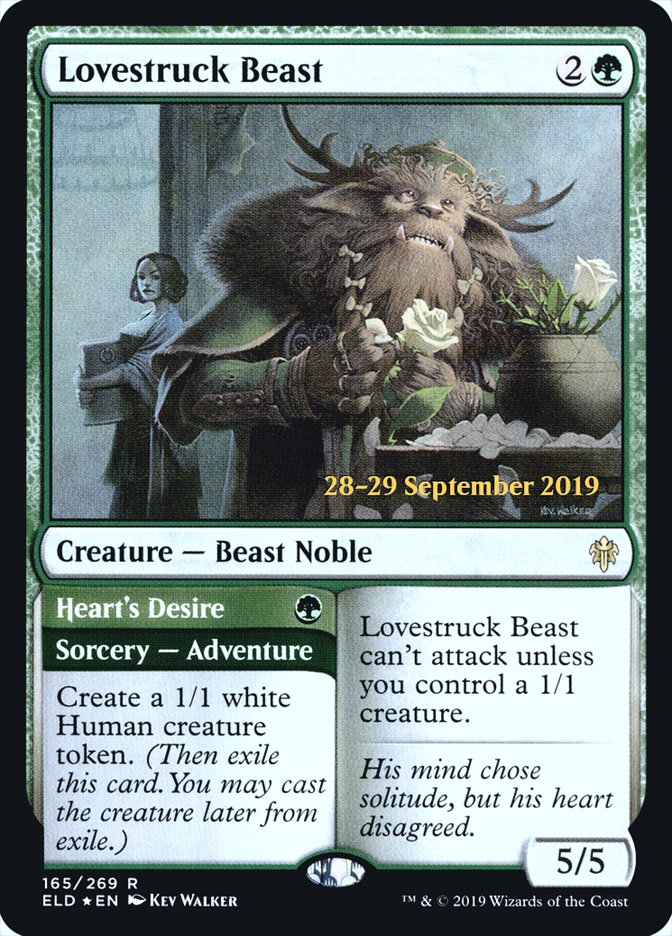 Lovestruck Beast // Heart's Desire [Throne of Eldraine Prerelease Promos] | Good Games Cannington
