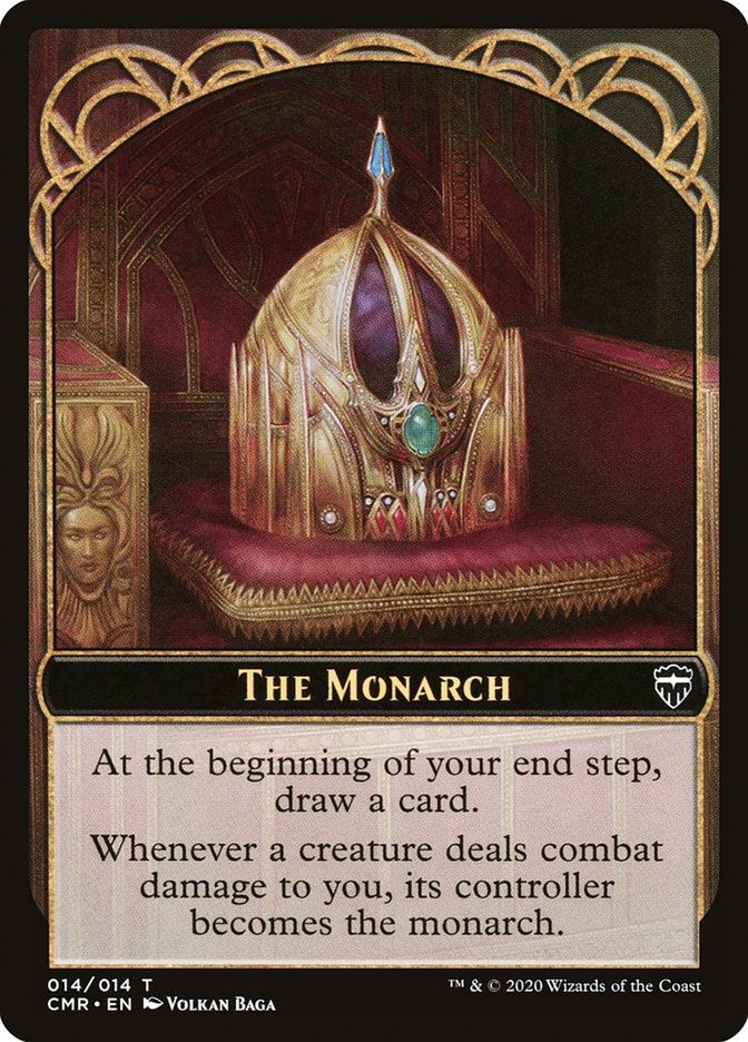 Salamander Warrior // The Monarch Double-Sided Token [Commander Legends Tokens] | Good Games Cannington