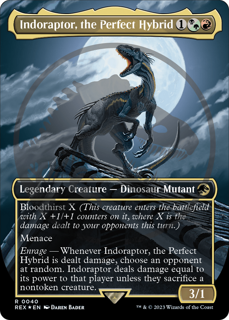 Indoraptor, the Perfect Hybrid (Emblem) (Borderless) [Jurassic World Collection Tokens] | Good Games Cannington