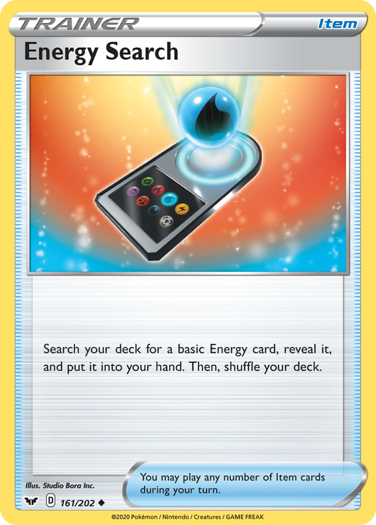 Energy Search (161/202) [Sword & Shield: Base Set] | Good Games Cannington
