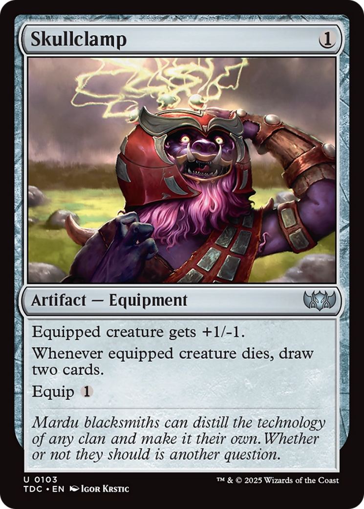 Skullclamp [Tarkir: Dragonstorm Commander] | Good Games Cannington