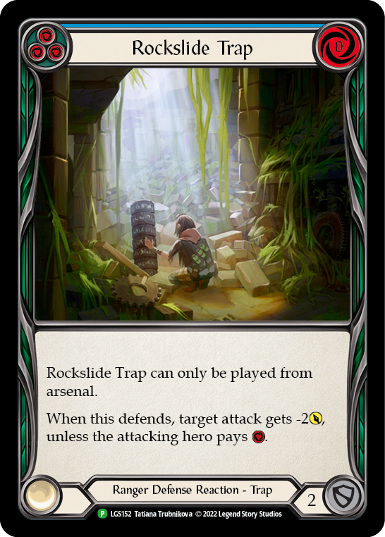 Rockslide Trap (Blue) [LGS152] (Promo)  Rainbow Foil | Good Games Cannington
