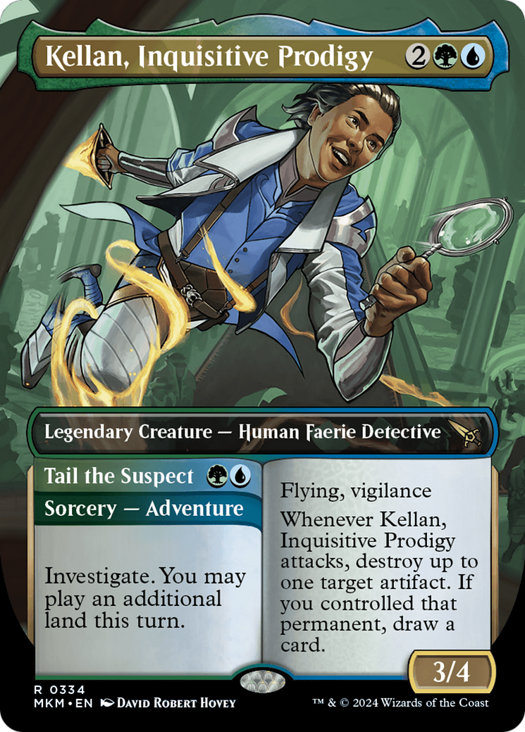 Kellan, Inquisitive Prodigy // Tail the Suspect (Borderless) [Murders at Karlov Manor] | Good Games Cannington