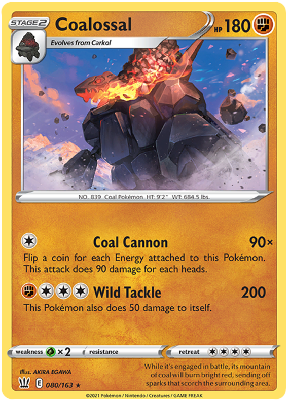 Coalossal (080/163) [Sword & Shield: Battle Styles] | Good Games Cannington