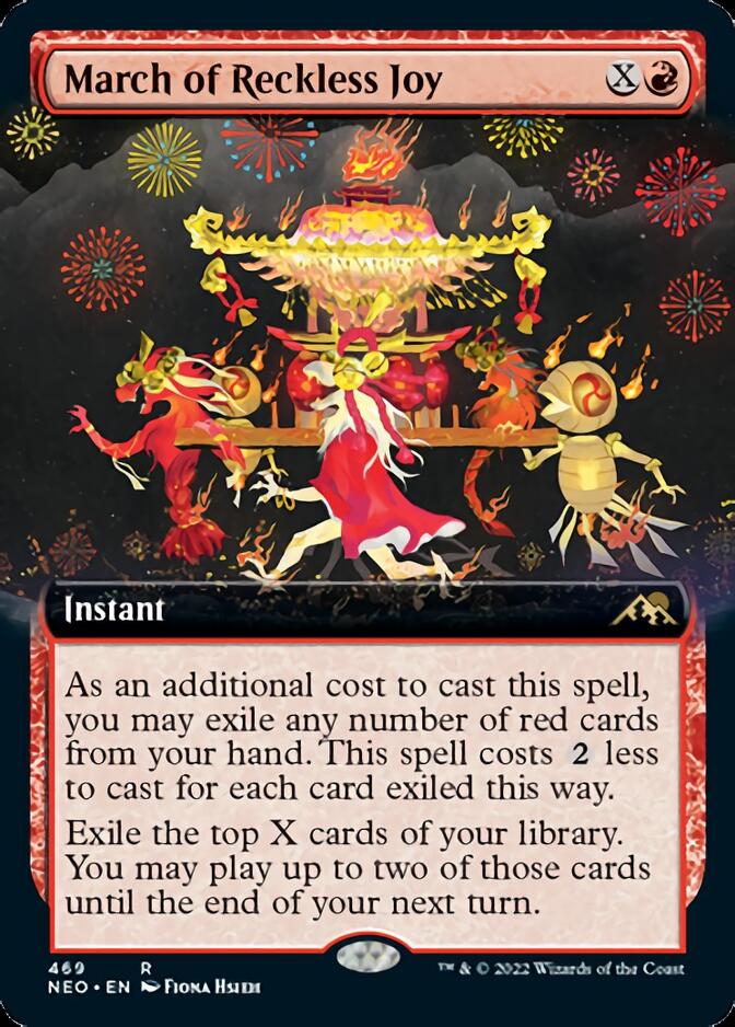 March of Reckless Joy (Extended Art) [Kamigawa: Neon Dynasty] | Good Games Cannington
