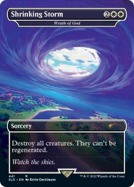 Shrinking Storm // Wrath of God 441 (Secret Lair Drop Series)  - Borderless Foil | Good Games Cannington