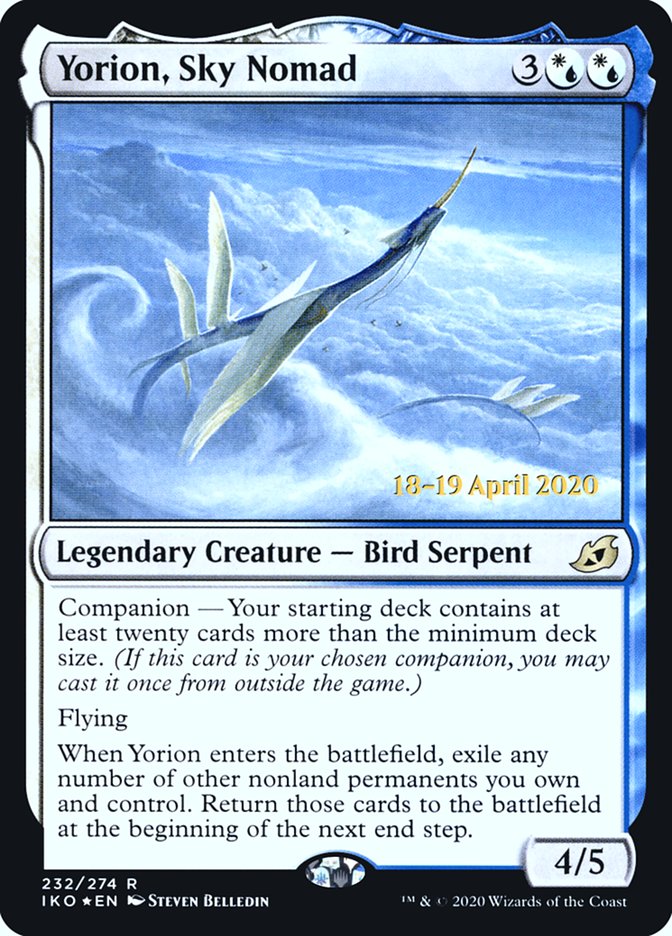 Yorion, Sky Nomad [Ikoria: Lair of Behemoths Prerelease Promos] | Good Games Cannington