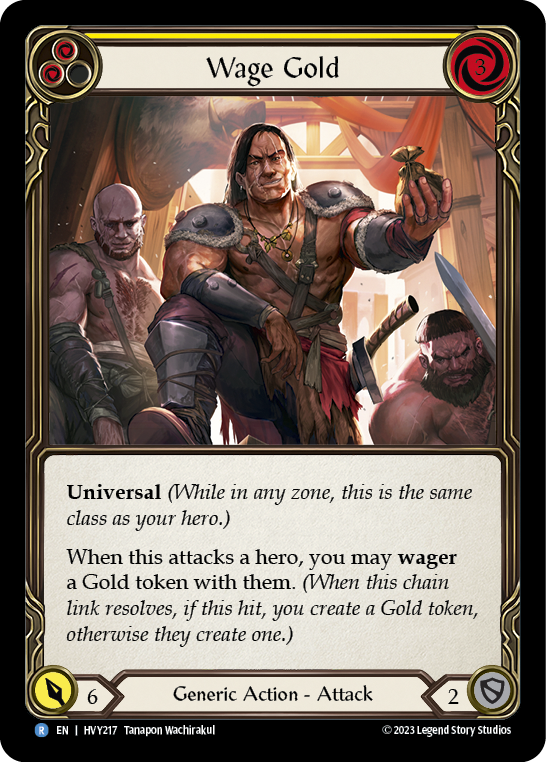 Wage Gold (Yellow) [HVY217] (Heavy Hitters)  Rainbow Foil | Good Games Cannington