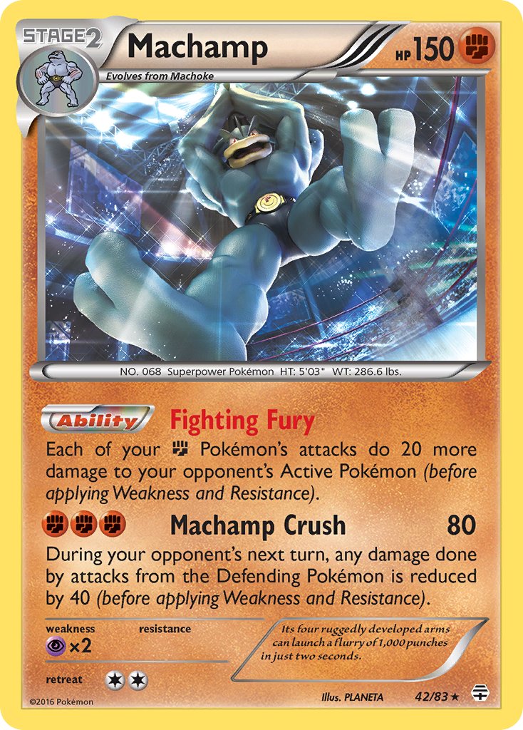 Machamp (42/83) (Theme Deck Exclusive) [XY: Furious Fists] | Good Games Cannington