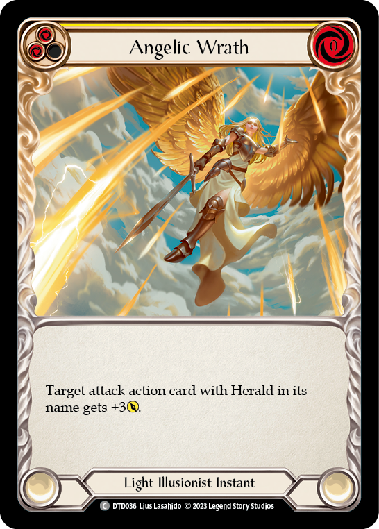 Angelic Wrath (Yellow) [DTD036] (Dusk Till Dawn)  Rainbow Foil | Good Games Cannington