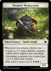 Bat // Warren Warleader Double-Sided Token [Bloomburrow Tokens] | Good Games Cannington