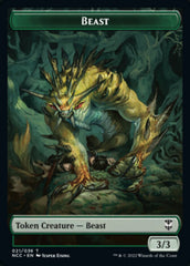 Plant // Beast Double-Sided Token [Streets of New Capenna Commander Tokens] | Good Games Cannington