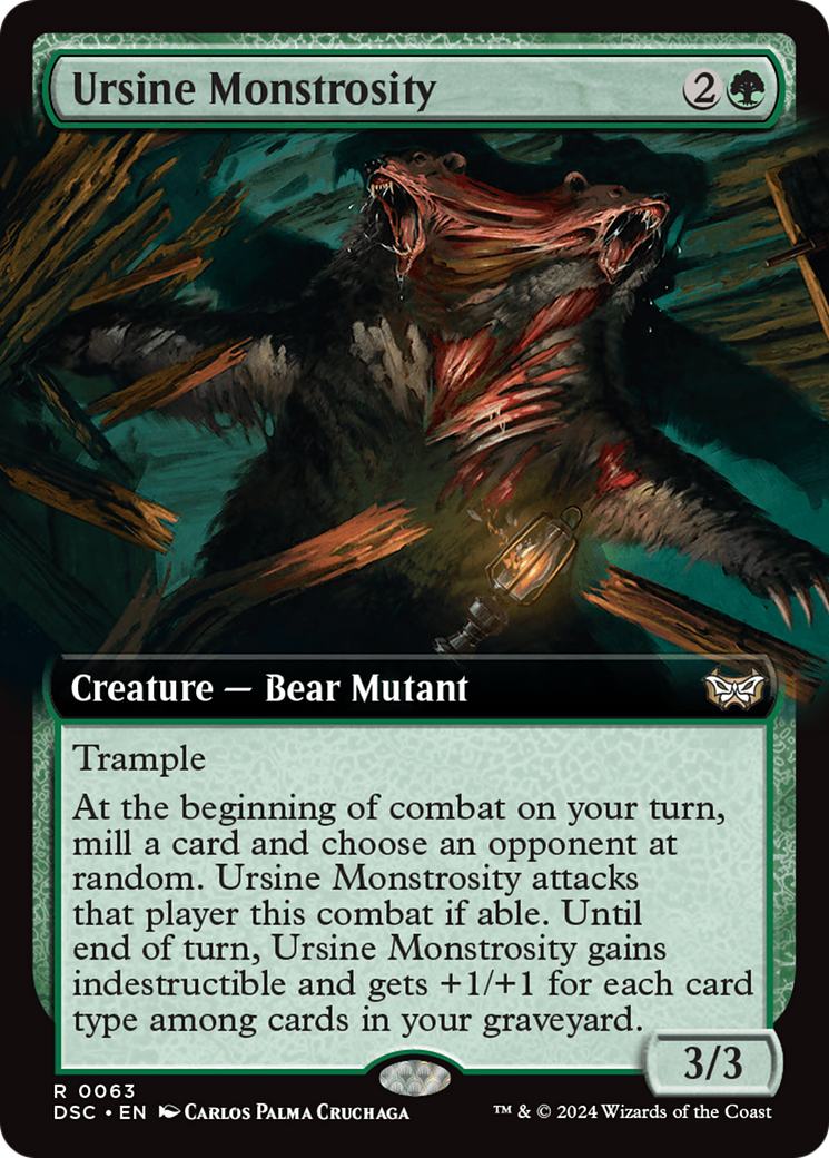 Ursine Monstrosity (Extended Art) [Duskmourn: House of Horror Commander] | Good Games Cannington