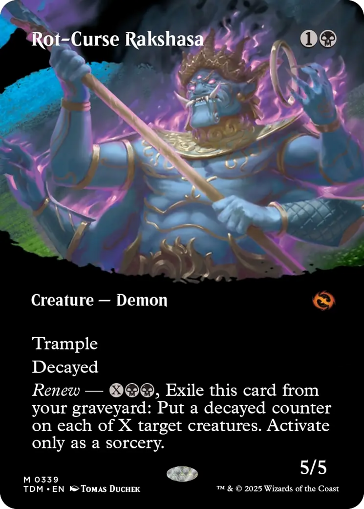 Rot-Curse Rakshasa (Borderless) [Tarkir: Dragonstorm] | Good Games Cannington