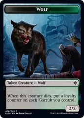 Wolf // Food (15) Double-Sided Token [Throne of Eldraine Tokens] | Good Games Cannington
