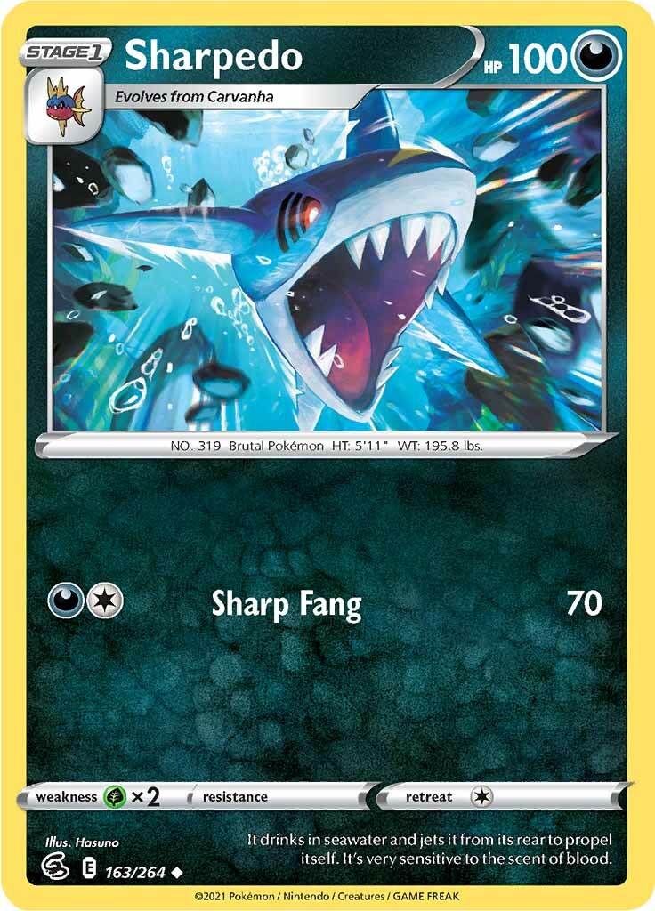 Sharpedo (163/264) [Sword & Shield: Fusion Strike] | Good Games Cannington