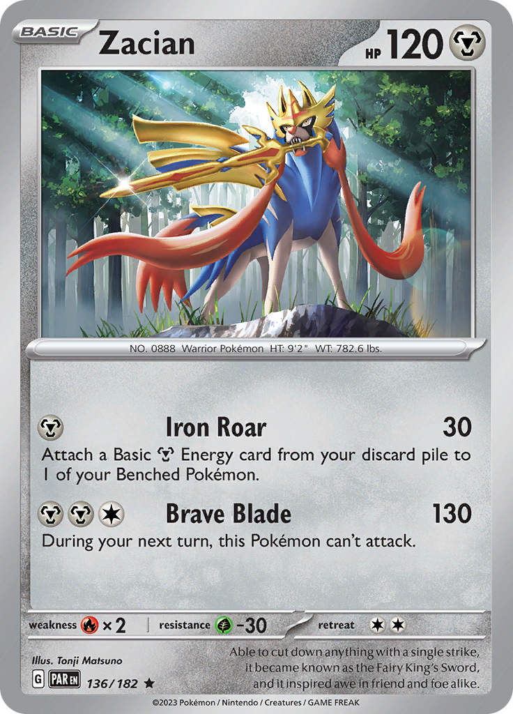 Zacian (136/182) [Scarlet & Violet: Paradox Rift] | Good Games Cannington