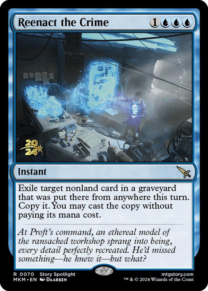 Reenact the Crime 70s/182 (Prerelease Cards)  - Foil | Good Games Cannington