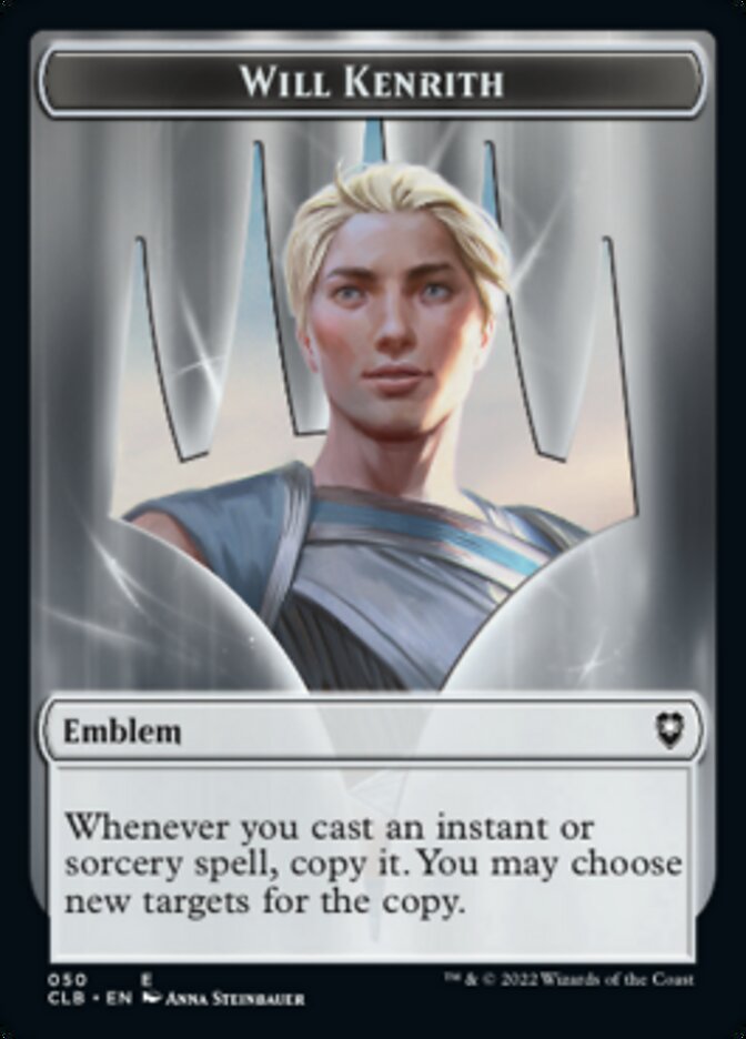 Will Kenrith Emblem // Copy Double-Sided Token [Commander Legends: Battle for Baldur's Gate Tokens] | Good Games Cannington