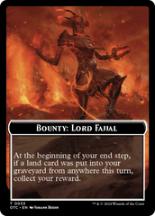 Bounty: Lord Fajjal // Bounty Rules Double-Sided Token [Outlaws of Thunder Junction Commander Tokens] | Good Games Cannington