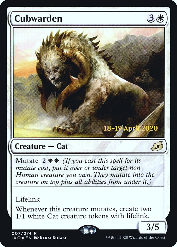 Cubwarden [Ikoria: Lair of Behemoths Prerelease Promos] | Good Games Cannington