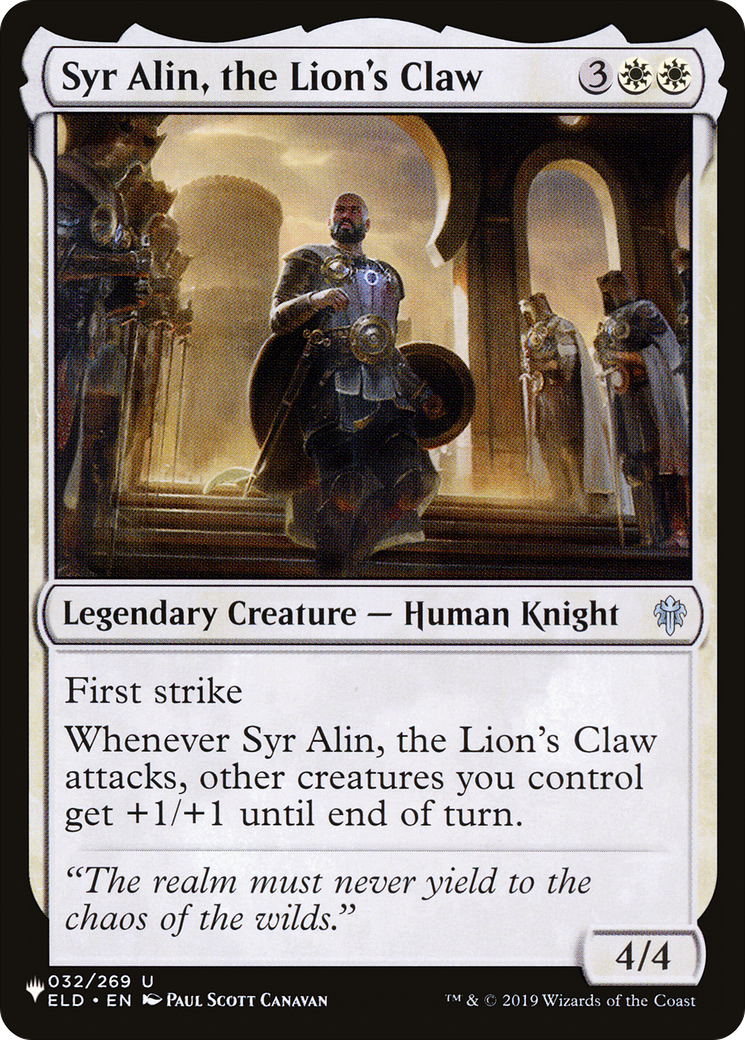 Syr Alin, the Lion's Claw [The List] | Good Games Cannington