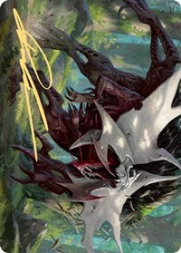 Vorinclex, Monstrous Raider 1 Art Card (Gold-Stamped Signature) [Kaldheim Art Series] | Good Games Cannington