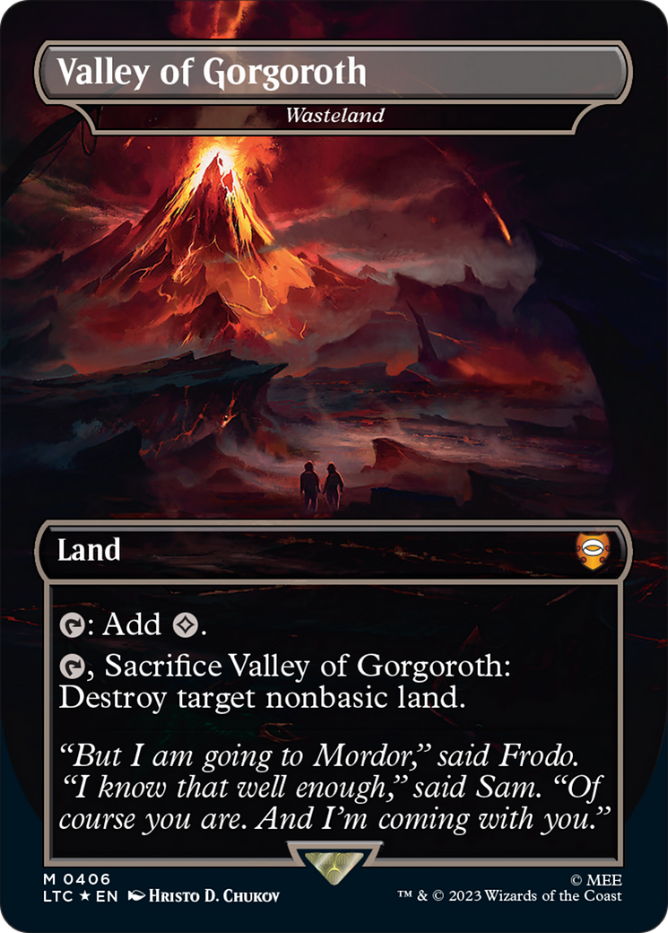 Valley of Gorgoroth - Wasteland (Surge Foil Realms and Relics) [The Lord of the Rings: Tales of Middle-Earth Commander] | Good Games Cannington