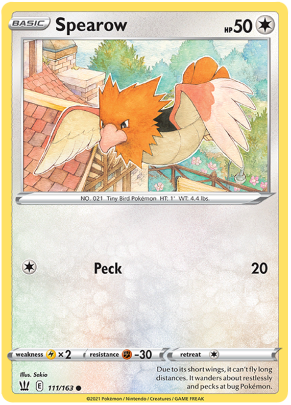 Spearow (111/163) [Sword & Shield: Battle Styles] | Good Games Cannington