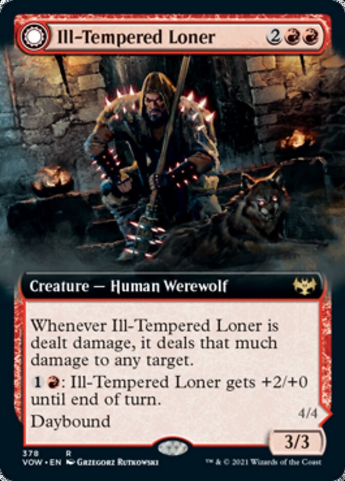 Ill-Tempered Loner // Howlpack Avenger (Extended Art) [Innistrad: Crimson Vow] | Good Games Cannington